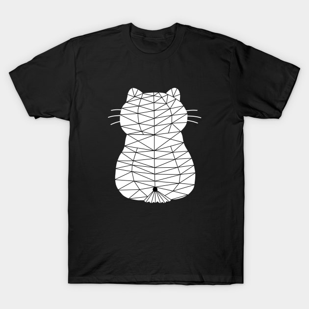 Cat sits upright, Cat Geometric for Dark T-Shirt by ijoyly